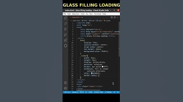 Glass Filling Loading Animation | HTML CSS