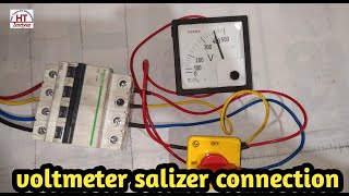 How to voltmeter slicer connection | rotary switch connection karna sikhe | 3 phase rotary switch