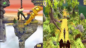 Temple Run vs Run away from temple lost jungle