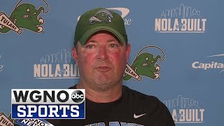 Tulane head coach Will Hall recaps the Green Wave s first day of fall camp