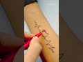 Heart Beat Tattoo with Pen #shorts