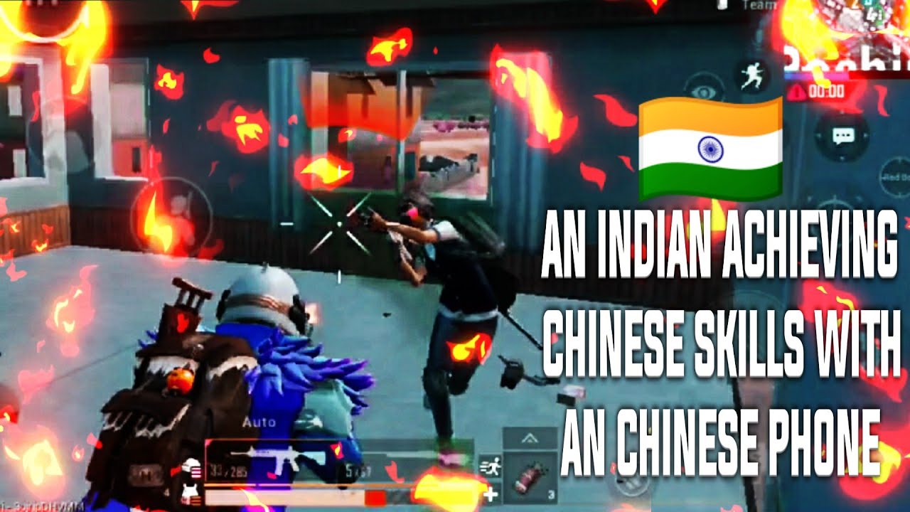 AN INDIAN PLAYER ACHIEVING CHINESE SKILLS WITH CHINESE PHONE|PUBGM MONTAGE