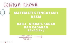 Bab 4 Matematik Tingkatan 1 | Nisbah, Kadar dan Kadaran (Bhg. 3) [KSSM]