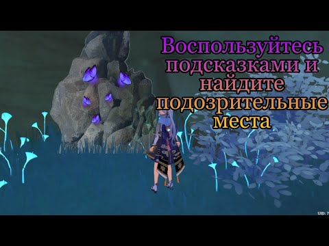 Воспользуйтесь подсказками и найдите подозрительные места // genshin Impact