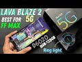 Lava Blaze 2 5G best for Free Fire Max🔥 Ring light 🤩 D6020 // 8GB/128GB🤯