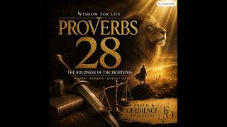Proverbs 28 Study Session | The Righteous Are Bold as a Lion.... Are you | @Faith_Obedience