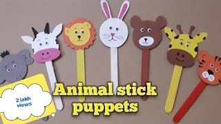 #icecreamstickpuppet How to make ice cream stick animal puppets | popsicle stick animal puppets