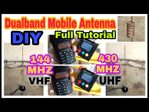 DIY | Mobile Dualband Antenna 144mhz/430mhz | Full Tutorial | SWR=1 | VHF/UHF | Use For Travel