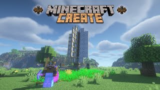 Automatic Crop Farm powered by Windmills!  Using the Minecraft Create Mod