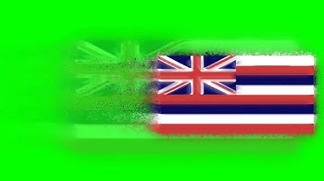 Hawaii Flag Particular Effects - Green Screen Footage Free