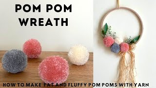 diy Pom Pom wreath | making pom pom with yarns | pom pom wreath tutorial | how to make Pom Pom