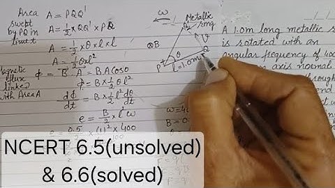 Exercise 6.5 NCERT12thPhysics/A 1.0 m long metallic rod is rotated with an angular frequency of 400