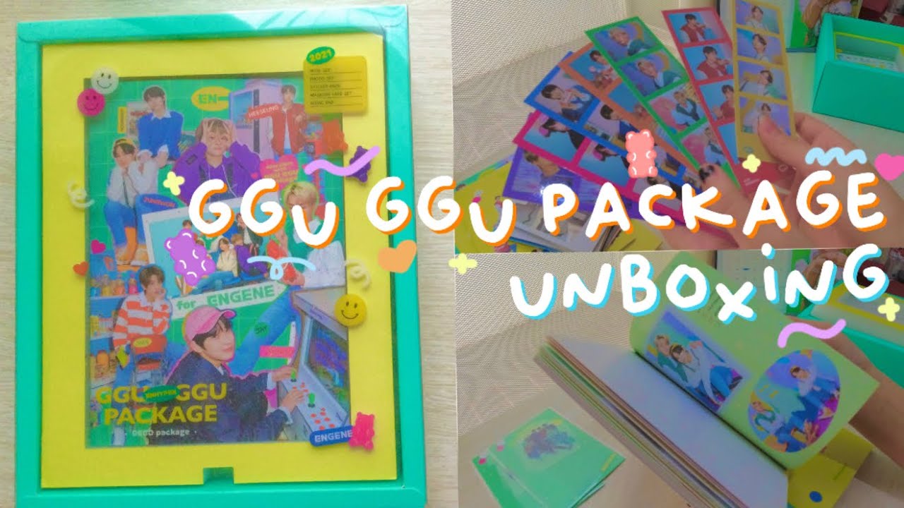 enhypen GGU GGU package unboxing 🧸📚