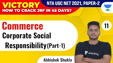 UGC NET 2021 | VICTORY Course | Commerce by Abhishek Shukla | Corporate Social Responsibility