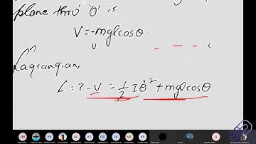 Classical Mechanics Lecture 7 |  Eq of Motion of a compound pendulum using Lagrangian