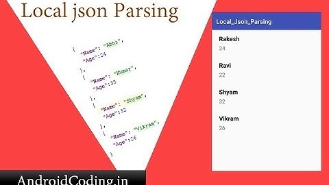 Android Parsing Local Json Url || Fetching data from local URL