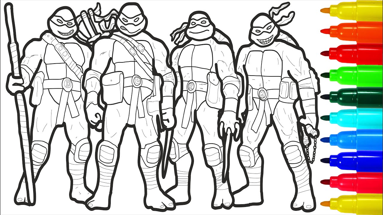 TMNT Avengers Coloring pages