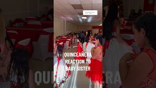 Quinceañera reaction to baby sister 😭✨ #quince #quincereaction #miniquinceanera Resimi