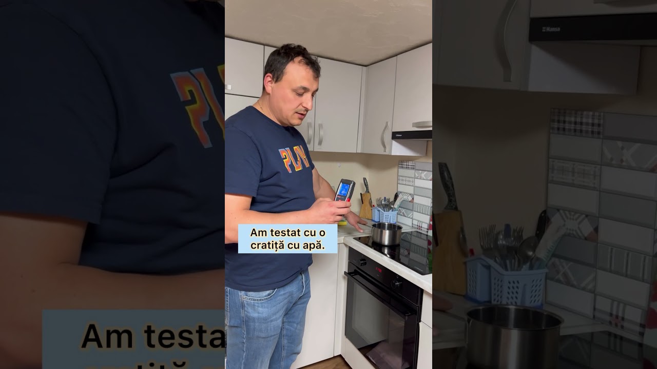 Măsurare câmp electromagnetic la plita de inducție.