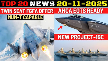 Indian Defence Updates : FGFA Twin Seat Offer,AMCA EOTS,Javelin Order,P-15C Destroyer,BvS-10 Deal