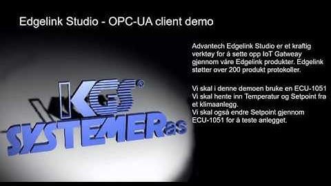 Edgelink Studio - OPC UA client demo
