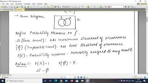 Lecture 2 : Axioms Of Probability- Part 1