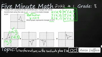 8th Grade STAAR Practice Transformations on the Coordinate Plane (8.10C - #12)