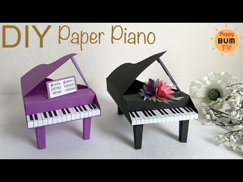 DIY MINIATURE PIANO I HOW TO MAKE PIANO FROM PAPER I DIY PAPER CRAFTS FOR HOME DECOR