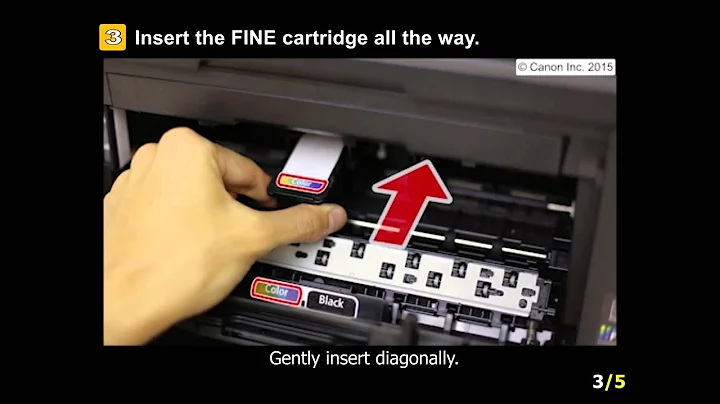 PIXMA MX492: Installing the FINE cartridges