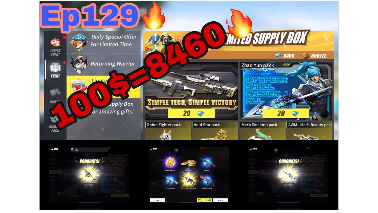 ROS KILL MONTAGE EP129 TOP UP 100$?