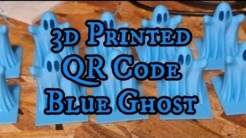 3d Printed QR Code Blue Ghost