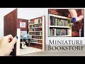 DIY Miniature Bookstore (shelves, books, brick walls)