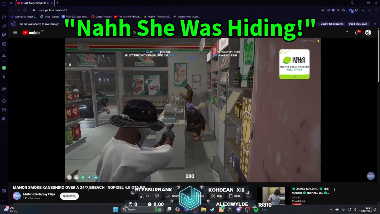 Jakson Reacts to Manor SMOKING Kaneshiro | NoPixel 4.0 GTA RP