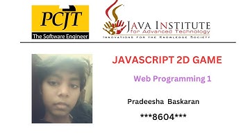 CAR RACER GAME | JavaScript 2D Game Design Using VS Code | Java Institute Selection Programme