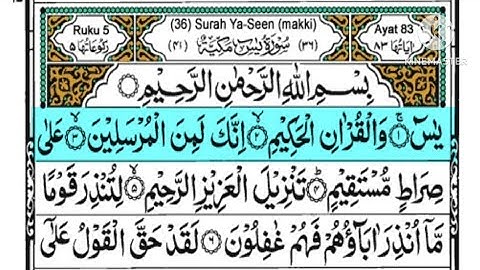 Surah Yaseen(Yasin)سورة يس By Sheikh Abdul Rahman Al sudais | full with arabic Text | Episode-44