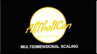Machine Learning Tutorial | Multidimensional Scaling | Unit-3 | SPPU | AllThatICan