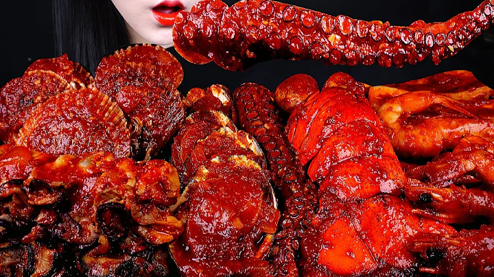 ASMR SPICY SEAFOOD, OYSTER, 굴 먹방, 해물찜 먹방, SPICY MUSHROOM, 버섯 먹방, 랍스터 먹방, 문어, OCTOPUS, 새우 먹방MUKBANG