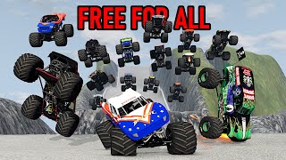 The Biggest Monster Truck Race ever Organised in beamng