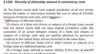 Famous Diversity basics: 1332(a)(1) and (a)(2) Profile