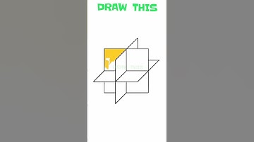 how to draw 3D step by step | very easy | with dimension #3D #shorts #drawing #art