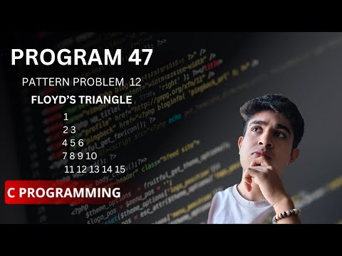 Pattern Problem 12 in C ( Floyd's triangle ).