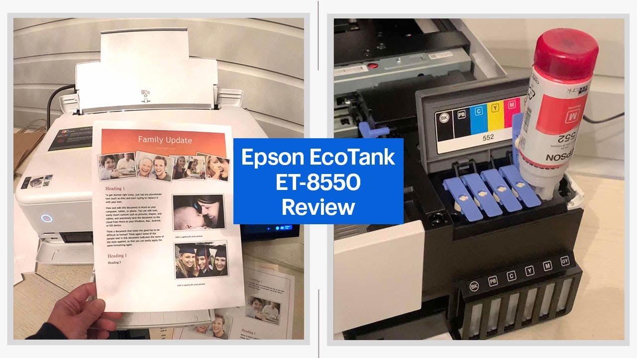Epson EcoTank Photo ET-8550 Supertank Inkjet Printer Review 
