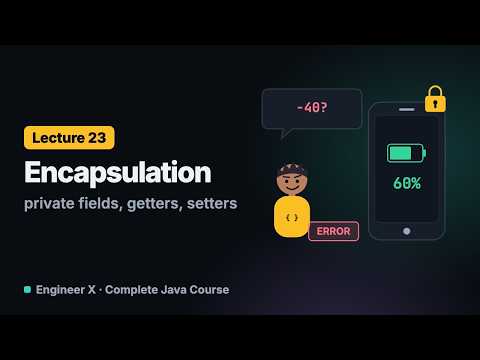 Java Encapsulation for Beginners: Private Fields, Getters and Setters | Java Course L23