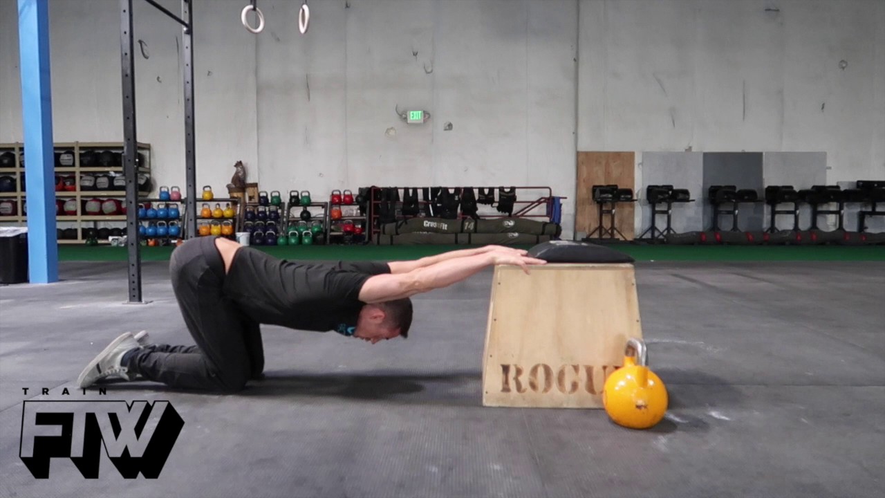 Hands on Box Shoulder Stretch 