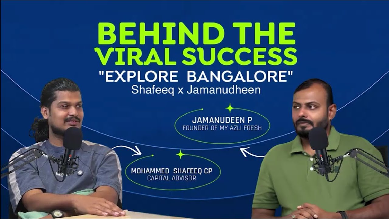 Explore Bangalore' concept! Between My Azli Fresh founder Jamanudeen ...