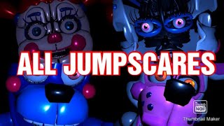 Fnaf Sister Location VR ALL CUSTOM NIGHT JUMPSCARES and ANIMATIONS