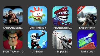 Sniper Ops 3D Shooter, Om Nom Run, Troll Face Quest Video Games 2, Sniper Honor 2020... screenshot 4