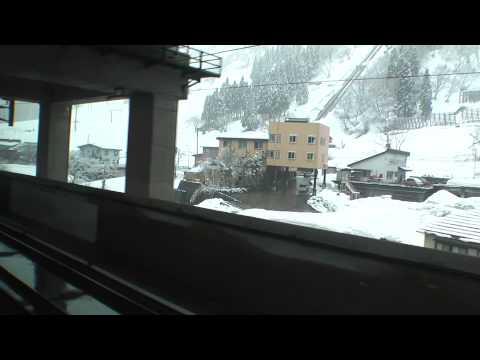 上越新幹線(上越線支線) ガーラ湯沢→越後湯沢 車窓 2010.03.29