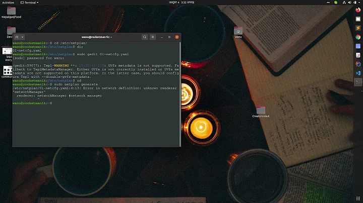 ubuntu 20.04 ethernet configuration solved.