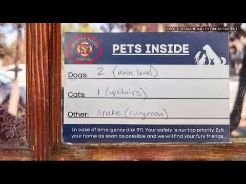 Spokane Valley Fire Department makes pet stickers available